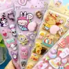 Pegatinas Squishy Temática de Durazno 3D para Niños Estampado de Dibujos Animados Lindas Decorativas de Alto Valor para Diario Animales DIY Alivio del Estrés