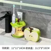 Estante de Almacenamiento para Cepillo de Dientes Eléctrico de Cerámica Apple Lavabo del Baño Tocador Pasta de Dientes Base para Cepillo de Dientes Flor de Seda