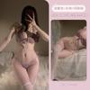 Ropa interior sexy Lin Linting para mujer, pijama de tres puntos con tentación de pecho pequeño, traje de cama para burlarse 2655