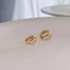 Moda Europeia e Americana Simples Argola Pequena para Orelha Design de Luxo Leve Argolas de Argola Argola de Orelha de Nicho Vento Frio Joia para Orelha Feminina