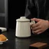 Taza Horno Ru Taza de Té de Oficina Cerámica Gran Capacidad Taza de Agua de Gama Alta con Tapa Regalo de Actividad para Empleados