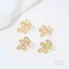 Retención de Color Alta Chapado en Oro de 14K Zirconia Forma de Serpiente Separador de Cuentas Anillo de Cuenta de Serpiente del Zodiaco Accesorios para Joyería de Cordón Perla Cristal DIY
