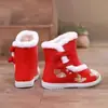 Sapatos Hanfu para meninas, sapatos de inverno com cabeça de tigre e forro de pelúcia, sapatos de algodão bordados tradicionais do Velho Pequim, sapatos de Ano Novo para crianças