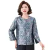 Calidad Garantizada, Cómodo, Rejuvenecedor, Elegante, Adelgazante, Nuevo Estilo Chino, Estilo Nacional, Brocado Song, Seda, Abrigo Talla Grande para Madres de Mediana Edad, Primavera