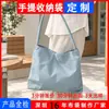 Bolsa tote de armazenamento estilo Ins bolsa de ombro único para compras casual estudante deslocamento fivela magnética bolso interno estilo suporta LOGOTIPO personalizado