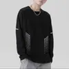 [Esencial de Otoño] Camiseta de Manga Larga con Cuello Redondo, Color Sólido Versátil de Corte Holgado para Hombre, Top Informal de Marca de Moda para Otoño