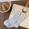 Calcetines de Lana de Puntos para Mujer Otoño e Invierno Calcetines Gruesos de Cachemira Calcetines Japoneses Vintage de Media Caña Apilados Calcetines de Puntos para Mujer de Corea del Sur