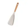 Espátula de Silicona de Grado Alimenticio con Mango de Madera, Espátula para Ensaladas, Espátula de Silicona Antiadherente, Espátula de Cocina Resistente a Altas Temperaturas, Cuchara para Arroz, Espátula para Hielo