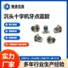 Tornillos de Máquina de Acero Inoxidable 304 con Cabeza Avellanada de Cruz y Rosca de Goma Azul, Tornillos de Máquina Micro de Cabeza Plana Antiaflojamiento, Personalizable Bajo Pedido