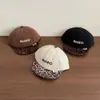 Gorro de Bebé Estilo Coreano Modelo Otoño e Invierno Letra Ala Suave Pana Gorra Pico de Pato Cortavientos Cálido para Niños Gorra de Béisbol para Bebé