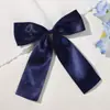 Pinza para el Cabello con Lazo Grande de Cinta Larga de Color Sólido Satinado Estilo Francés Suave para la Parte Trasera de la Cabeza Accesorio para el Cabello Femenino 5152