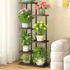 Rack de flores Sala de estar Varanda de chão Rack de armazenamento de flores 2024 Novo suporte para vasos de flores Planta de ferro carnudo multicamadas