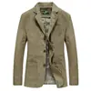 Suministro de Fábrica Traje de Algodón para Hombre Tallas Grandes Primavera y Otoño Chaqueta Casual con Solapa Traje 817 Versátil Simple Casual