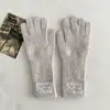 Luvas de Tricô de Lã com Renda Estilo Coreano para Mulheres, Novas Luvas de Dedo para Ciclismo de Inverno, Quentes e à Prova de Frio, com Tela Sensível ao Toque
