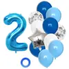 13 globos de látex de 32 pulgadas número combinación de cumpleaños fiesta de cumpleaños para bebé set de globos de decoración