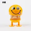 Muñeco con Muelle de Cara Sonriente Emoji Montado en Coche Decoración de Coche Adorno para Coche Tendencia de Tiktok Celebridad de Internet