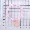 Pulsera para Niños Regalo Pequeño Pulsera para Niña Cuentas Rosas Color Caramelo Cuentas Redondas Pulsera Diseño Nicho Joyería