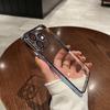 Funda Transparente Galvanizada Adecuada para iPhone 15 Pro Max Funda para Teléfono Apple 14 Película de Espejo Incorporada 13 Cubierta Protectora de Sentido Avanzado