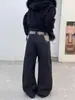Jeans Cimitarra 2025 com Costura Vintage Americana e Design Refletivo para Homens e Mulheres, Calça Solta Reta com Vibe Lavada
