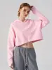 Sudadera con capucha corta de cintura alta para mujer para Otoño/Invierno, Chaqueta Deportiva Casual para Yoga al Aire Libre y Fitness