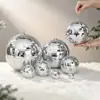 Espejo de Vidrio Láser Espuma Barra Espejo Bola Adornos Decorativos Navidad Disco Bola de Navidad Decoraciones Colgantes para Árbol de Navidad