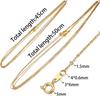 Color acero inoxidable que conserva el color cadena de eslabones de oro real cadena para suéter hebilla de marinero de titanio cadena fina accesorios para joyería hecha a mano DIY