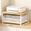 Estante de Almacenamiento Pequeño para Archivos de Escritorio Impresora Oficina Escritorio Doble Capa con Cajón Estante para Colocar Fotocopiadora Artículo de Venta Caliente Transfronterizo