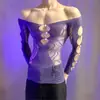 Lingerie Sexy para Lóbulos Masculinos, Novo Estilo Peça Única de Malha Justa, Lingerie Sexy Transparente, Design Tentador com Abertura na Virilha, Rasgável