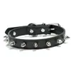Collar Anti-mordidas para Perro Collar para Mascota Perro Pequeño Mediano Collar con Remaches Collar Duradero para Gato Suministros para Mascotas Collar de Cuero
