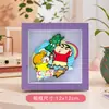 Adorno de Marco de Fotos 3D DIY Crayon Shin-Chan con Licencia Oficial Materiales para Manualidades Hechas a Mano Interactivas para Padres e Hijos Regalo de Moda
