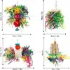 Brinquedos para Papagaios, Papel Picado Mastigável, Bolas Coloridas de Rattan, Brinquedos Interativos para Pássaros, Suprimentos Ecológicos para Pássaros, Conjunto de Brinquedos para Pássaros