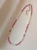 Pulsera de Perlas de Agua Dulce Irregulares Barrocas, Piedra Natural Rojo Rosa con Cuentas para Mujer, Pulsera de Moda de Lujo Ligero de Nicho para Verano