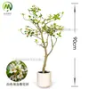 Bonsai de Árvore de Flores da Primavera da Ilha Simulada de Alta Qualidade, Árvore de Flores de Planta Verde Falsa, Planta em Vaso de Flores da Primavera da Ilha para Decoração de Casa de B&B