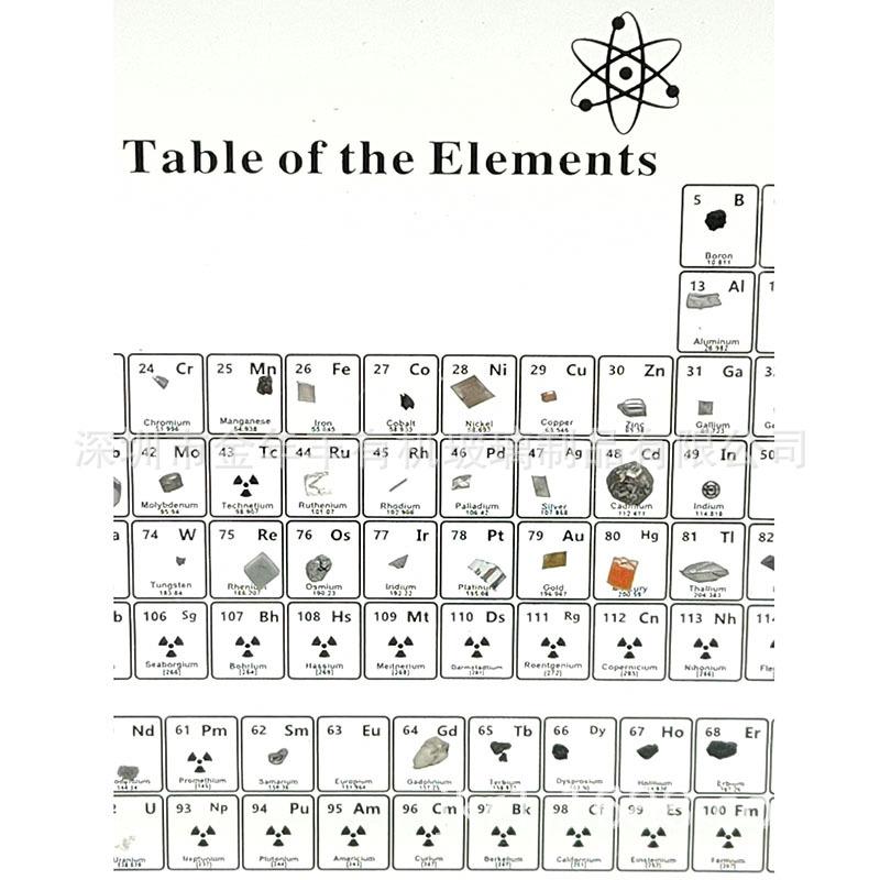 亚克力标本 内嵌元素实物亚克力水晶内埋元素表化学元素创意礼物