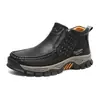 2026 Botas Masculinas Plus Size Mais Vendidas Botas Martin Botas Confortáveis Solado Macio Outono e Inverno Novas Botas Curtas Casuais para Segurança no Trabalho