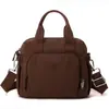 Bolsa de Mão de Grande Capacidade Feminina Casual Moda Tecido de Nylon Bolsa de Ombro Transversal Leve Multicamadas Lona Impermeável Bolsa Feminina