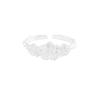 Anillo de plata de ley S925 con textura plisada para mujer, diseño original de nicho de estilo coreano 1198, con rosa brillante