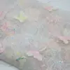 Bordado floral a laser de borboleta feito à mão, bordado tridimensional, tecido de bordado em rede, acessórios de cabelo, acessórios de cabeça, bordado DIY
