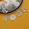 Estilo Europeo y Americano Retro Aleación Hueca Árbol de la Vida Colgante Pendientes Collar Pulsera Plata de Tíbet Colgante Joyería DIY