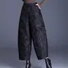 Calidad Garantizada Tallas Grandes Adelgazantes Juvenil Moda de Mamá Jacquard Primavera y Otoño Nuevos Pantalones Casuales de Cintura Alta Estilo Chino Pantalones tipo Bombacho