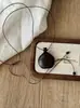 Nova Chaleira de Água com Contas de Madeira Estilo Chinês Pingente de Cabacinha Colar Moda Simples Versátil Corrente para Suéter Joia Estilo Étnico Retrô para Mulheres