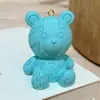Llavero de resina de oso de la suerte de dibujos animados original para mujer, lindo, creativo, exquisito, para llave de coche, colgante de bolso, venta al por mayor