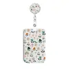 Cordón Retráctil Arcoíris Desmontable con Estampado Floral para Tarjeta de Identificación, Insignia de Empleado, Insignia de Nombre, Portatarjetas, Portapase de Autobús