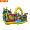 Fábrica direta de castelo inflável de girafa equipamentos de entretenimento esportivo ao ar livre castelo travesso para crianças escorregador parque trampolim