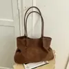 Bolso Tote Grande de Capacidad Vintage Chic Ruien 2026 Nuevo Estilo Otoño Tejido Textura Casual Bolso de Hombro Único