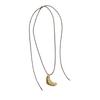 Estilo Coreano Bolso Simple de Cuerno Cadena de Suéter con Cuerda Negra Cadena para Cuello Ins de Nicho para Mujer Cadena de Suéter Larga Dibujable