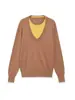 Para Comércio Exterior Transfronteiriço Europeu e Americano Roupas Femininas Aliexpress Mais Vendidas Outono Simples Versátil Gola Redonda Malha Top
