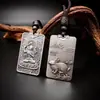 Pingente Chiba Thai de Prata com os Doze Signos do Zodíaco Pingente Deus Guardião para Homens: Pingente Rato, Boi, Tigre, Coelho, Dragão, Serpente, Cavalo, Ovelha, Macaco, Galo, Cachorro, Porco