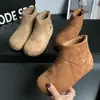 Botas de Nieve Birkenstock de Gamuza Vintage para Mujer 2026 Otoño/Invierno Nuevas Botas Chelsea con Tacón Oculto, Botas Versátiles de Algodón con Forro de Felpa