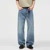 Ropa para Hombre / Primavera 2026 Jeans Retro High Street para Hombre, Corte Recto Holgado, Pantalones Casuales Versátiles, Pierna Ancha Larga Holgada
